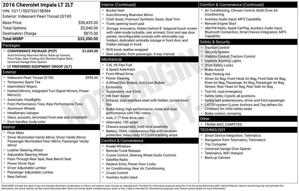 2016 Chevrolet Impala LT