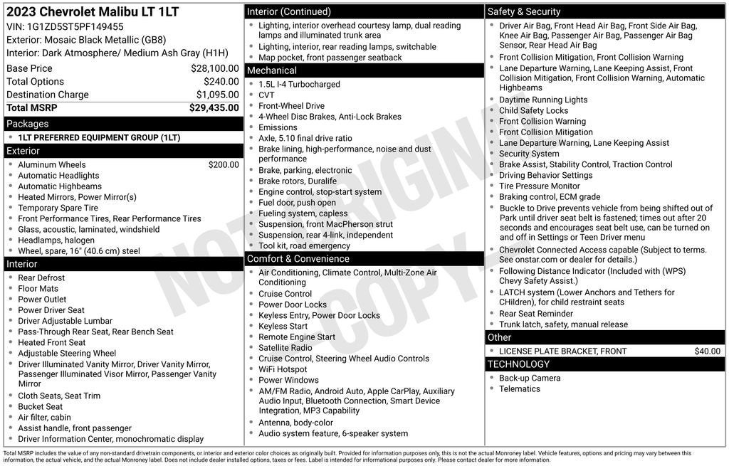 2023 Chevrolet Malibu LT