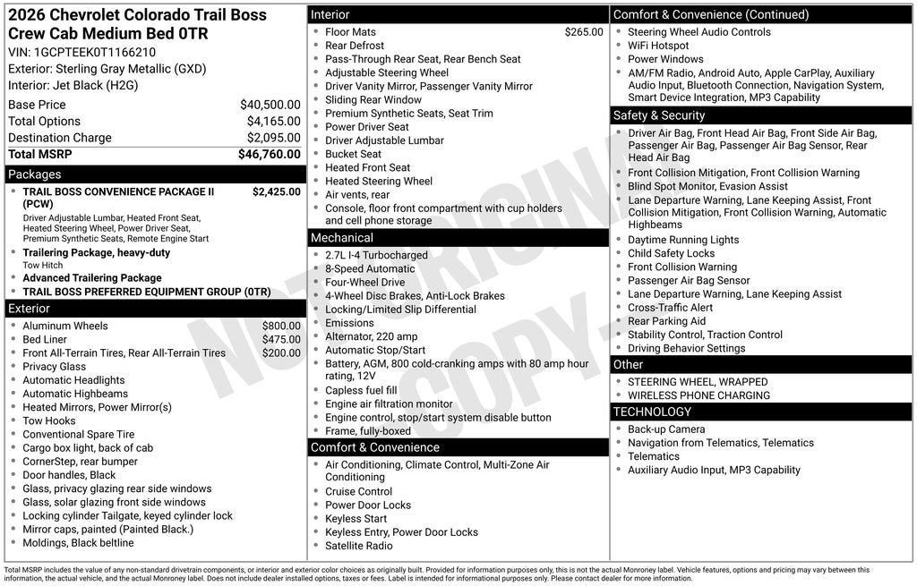 2026 Chevrolet Colorado Trail Boss