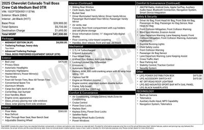 2025 Chevrolet Colorado Trail Boss
