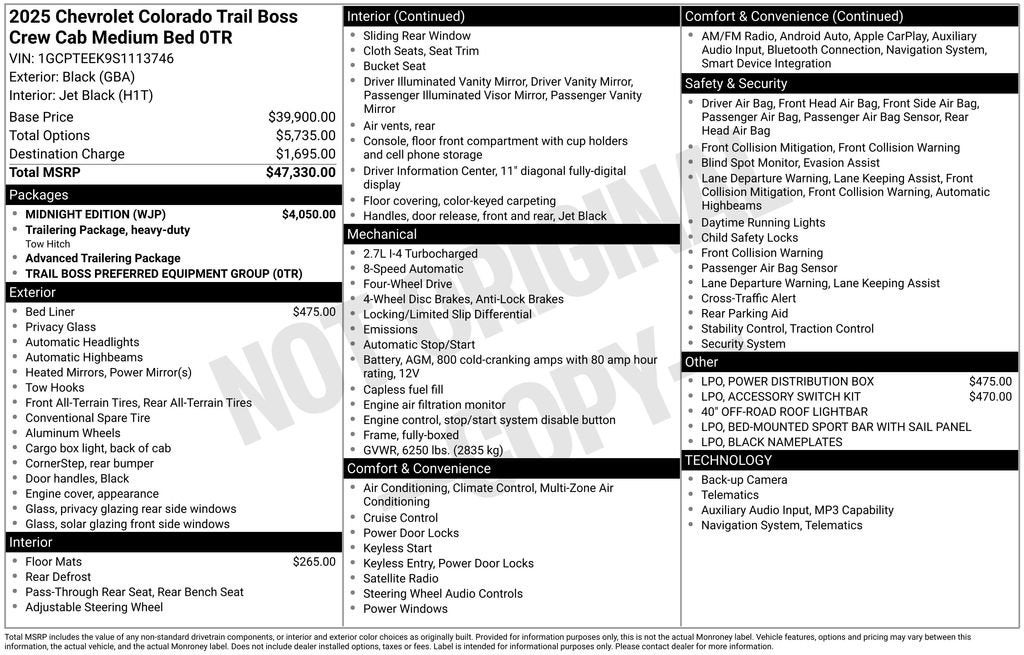 2025 Chevrolet Colorado Trail Boss