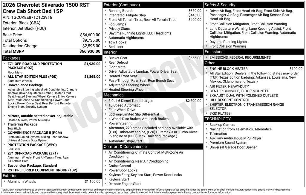 2026 Chevrolet Silverado 1500 RST