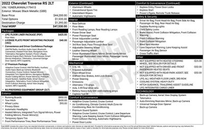 2022 Chevrolet Traverse RS