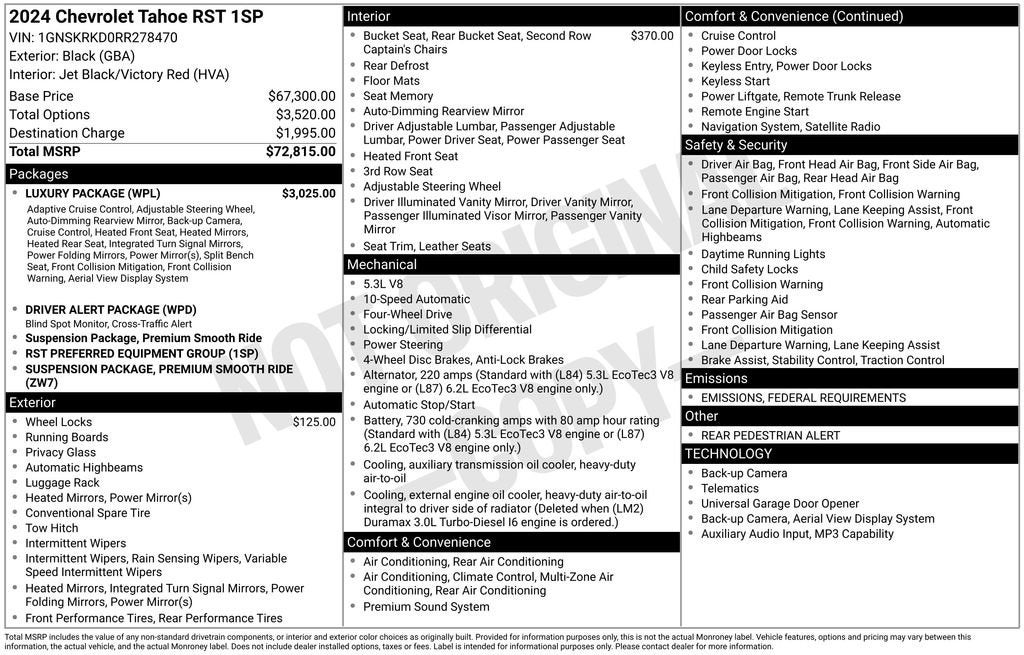 2024 Chevrolet Tahoe RST