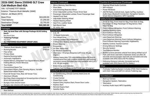 2026 GMC Sierra 2500 HD SLT