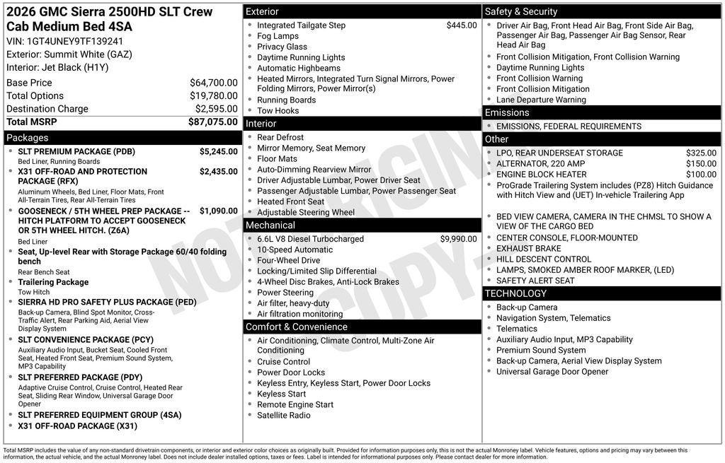 2026 GMC Sierra 2500 HD SLT