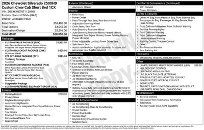 2026 Chevrolet Silverado 2500 HD Custom