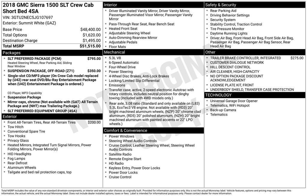 2018 GMC Sierra 1500 SLT