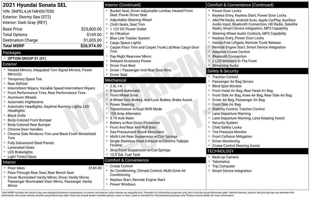 2021 Hyundai Sonata SEL