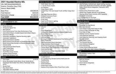 2021 Hyundai Elantra SEL
