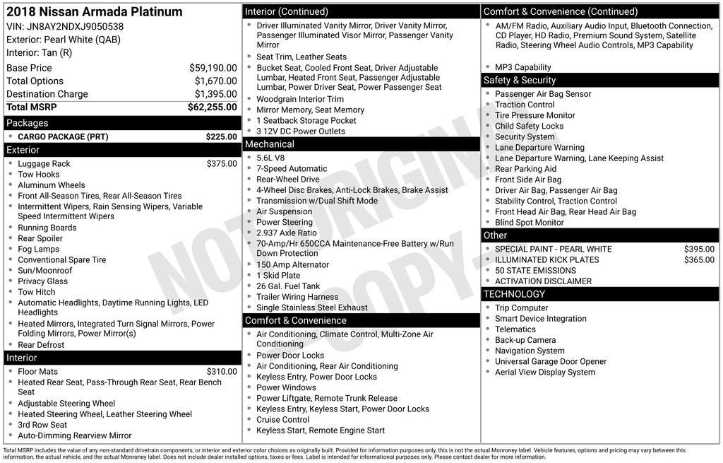 2018 Nissan Armada Platinum