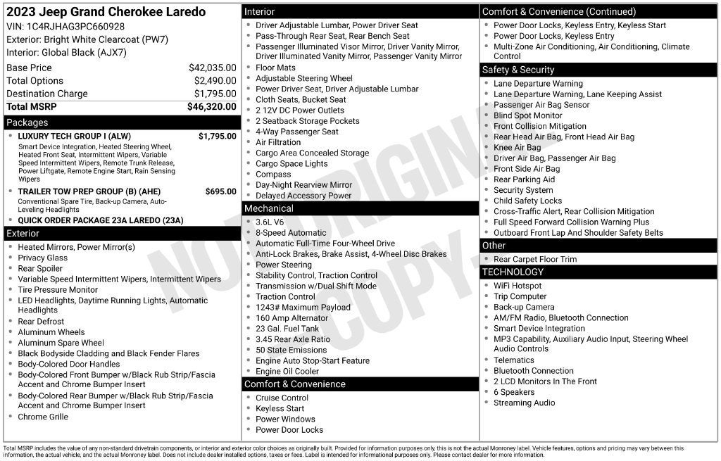 2023 Jeep Grand Cherokee Laredo 4x4