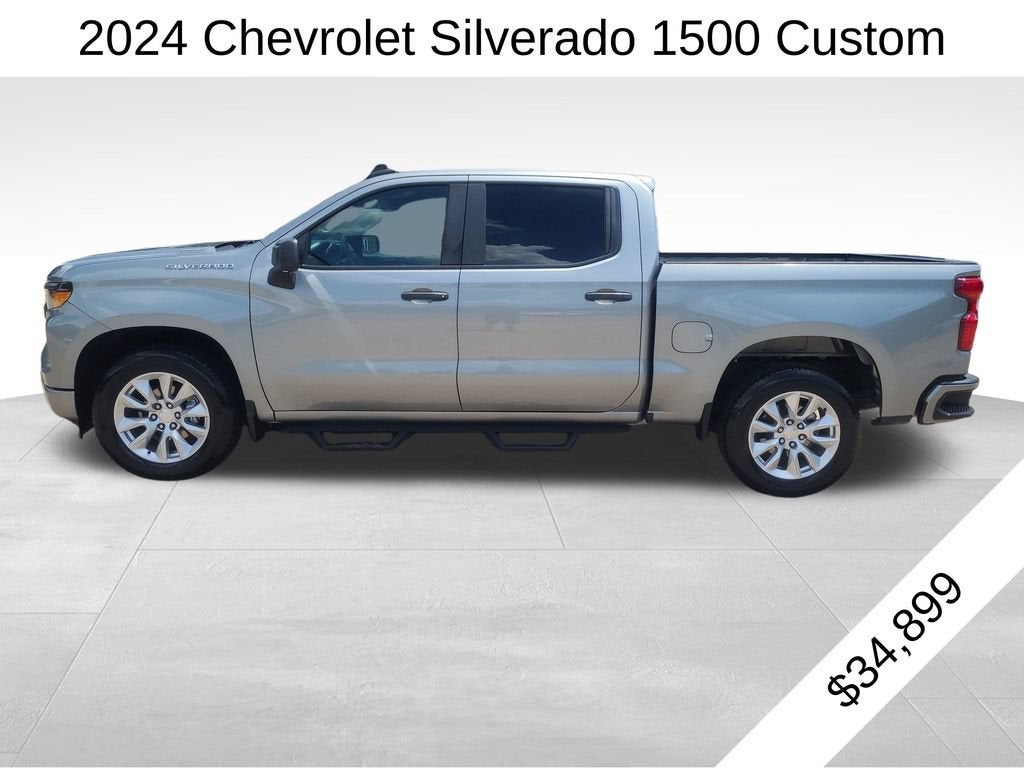 Used 2024 Chevrolet Silverado 1500 Custom with VIN 1GCPABEK9RZ335641 for sale in Little Rock