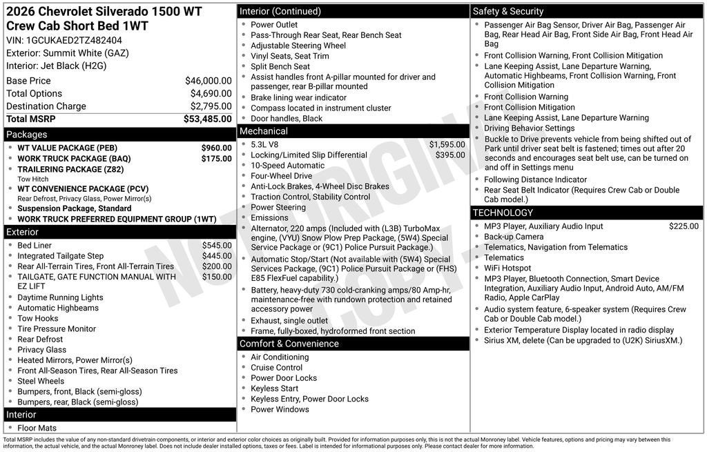 2026 Chevrolet Silverado 1500 WT