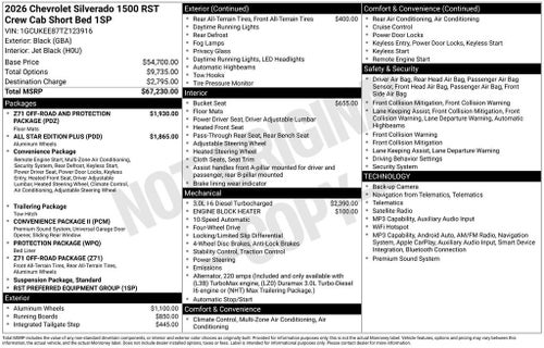 2026 Chevrolet Silverado 1500 RST