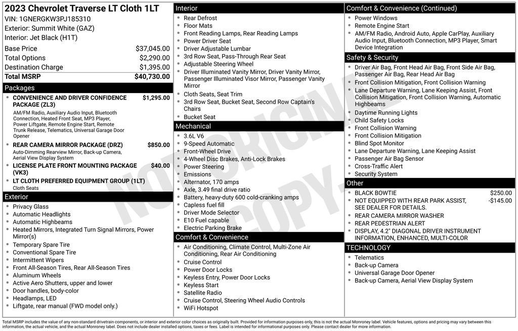 2023 Chevrolet Traverse LT Cloth