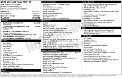 2026 Chevrolet Tahoe RST