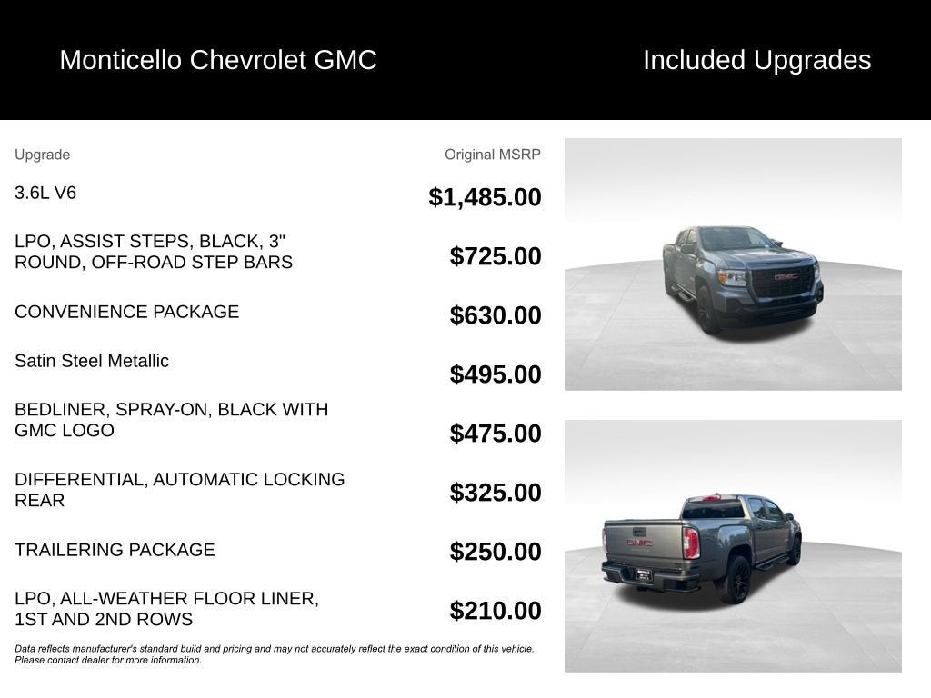 2021 GMC Canyon 2WD Elevation Standard