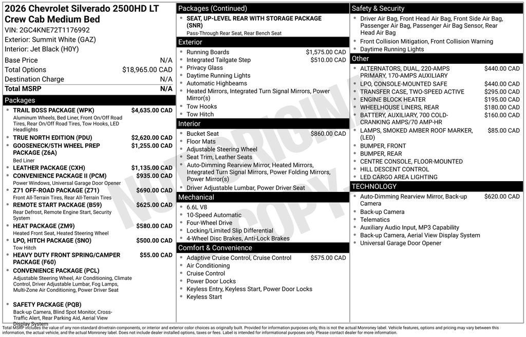 2026 Chevrolet Silverado 2500 HD LT