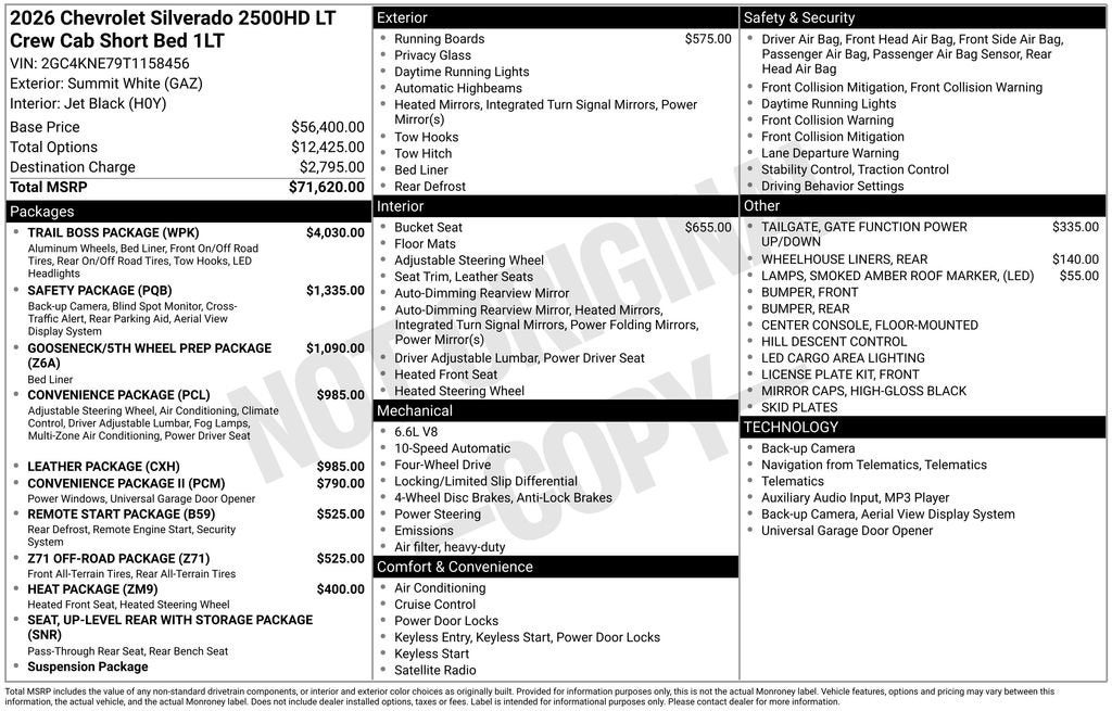 2026 Chevrolet Silverado 2500 HD LT
