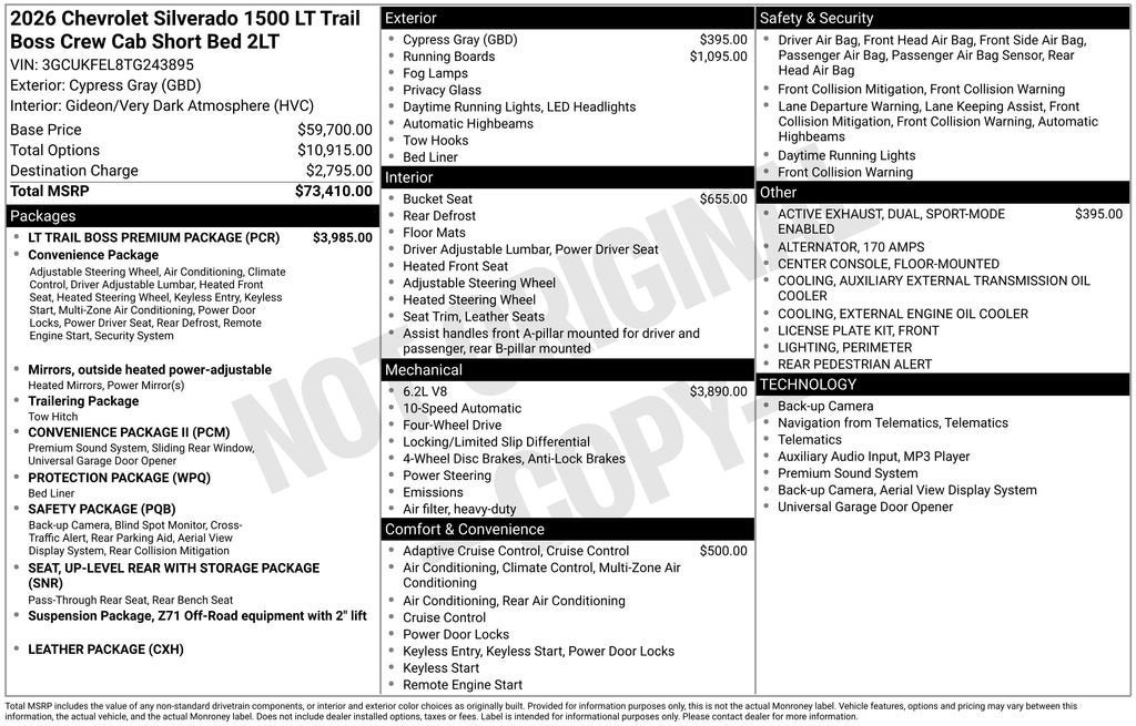 2026 Chevrolet Silverado 1500 LT Trail Boss