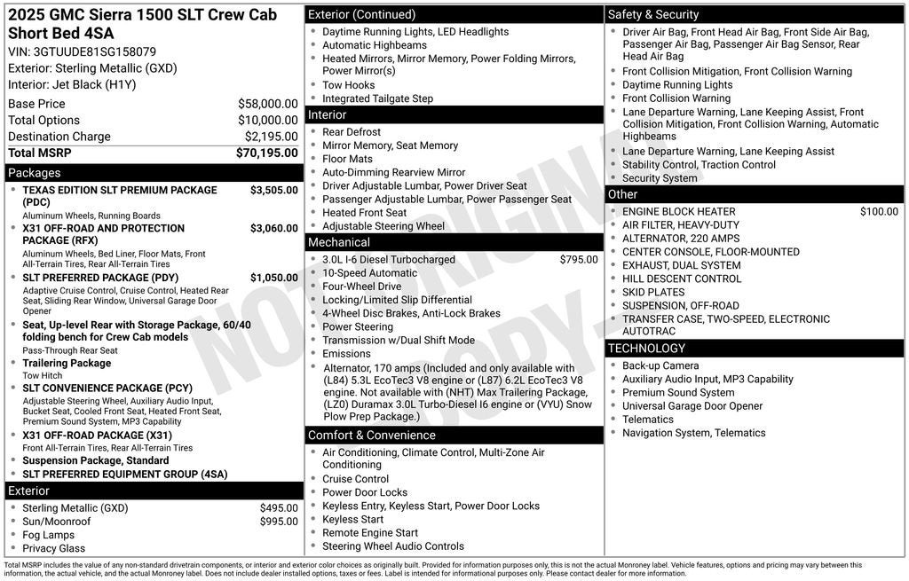 2025 GMC Sierra 1500 SLT