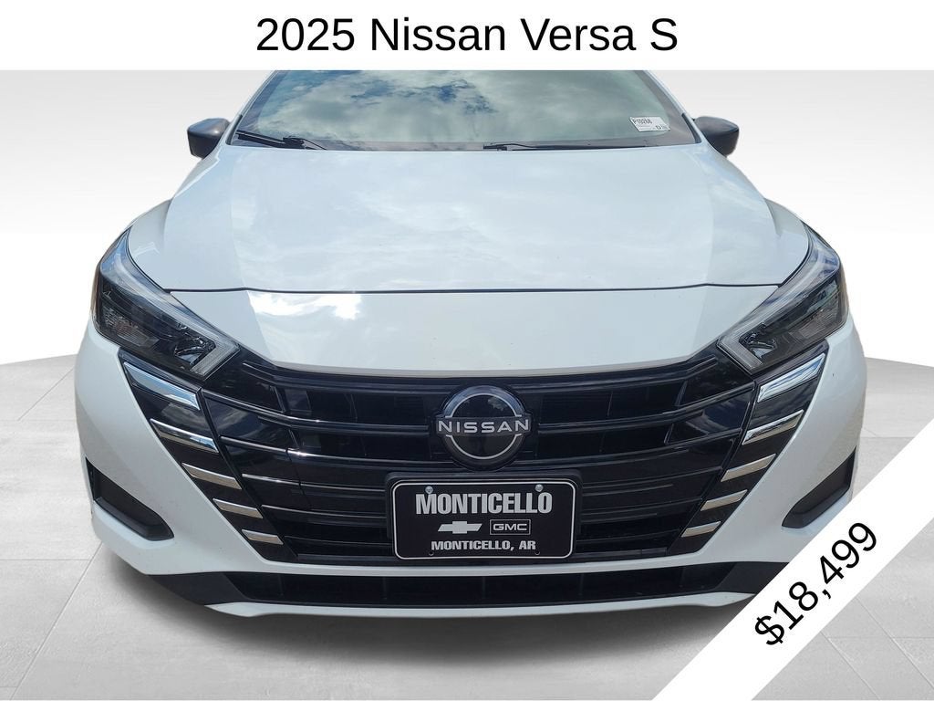 Used 2025 Nissan Versa Sedan S with VIN 3N1CN8DV0SL838685 for sale in Monticello, AR