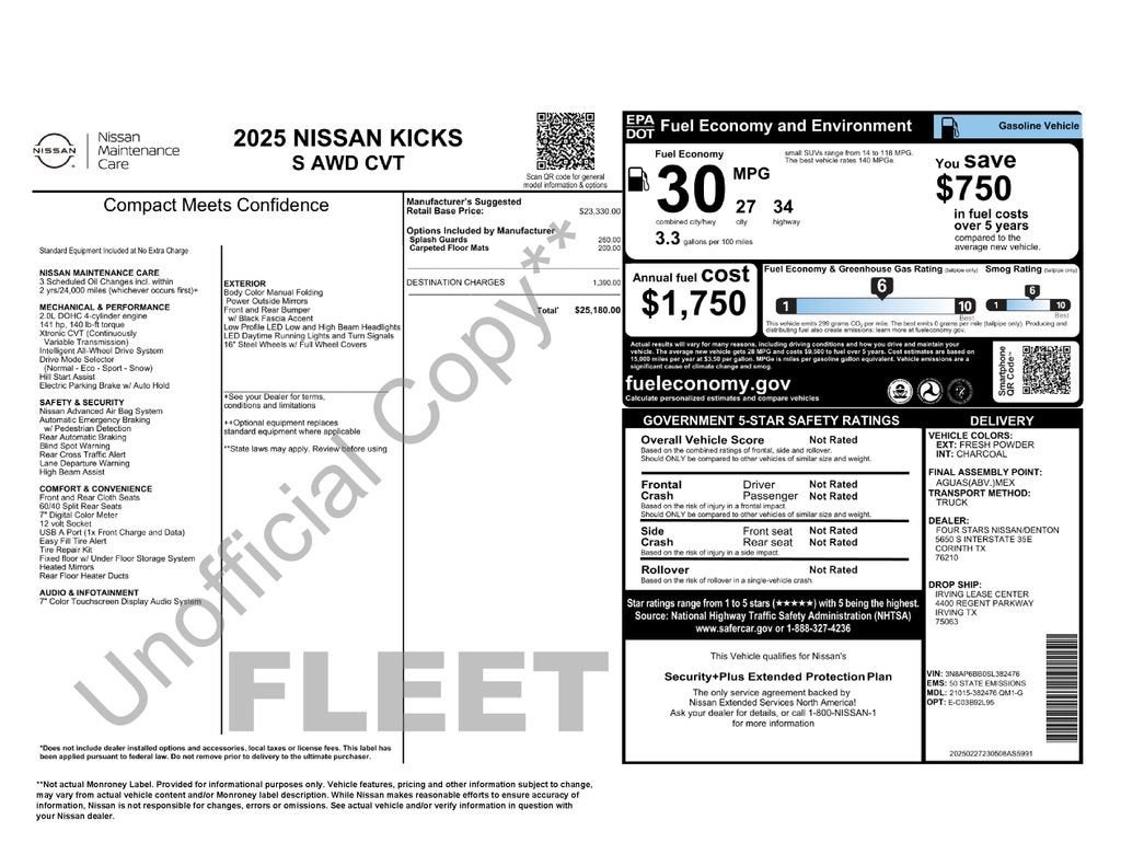 2025 Nissan Kicks S