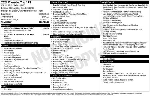 2026 Chevrolet Trax 1RS