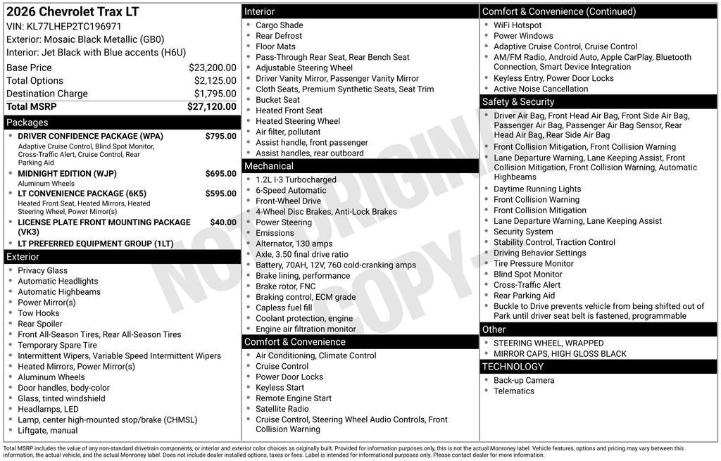 2026 Chevrolet Trax LT
